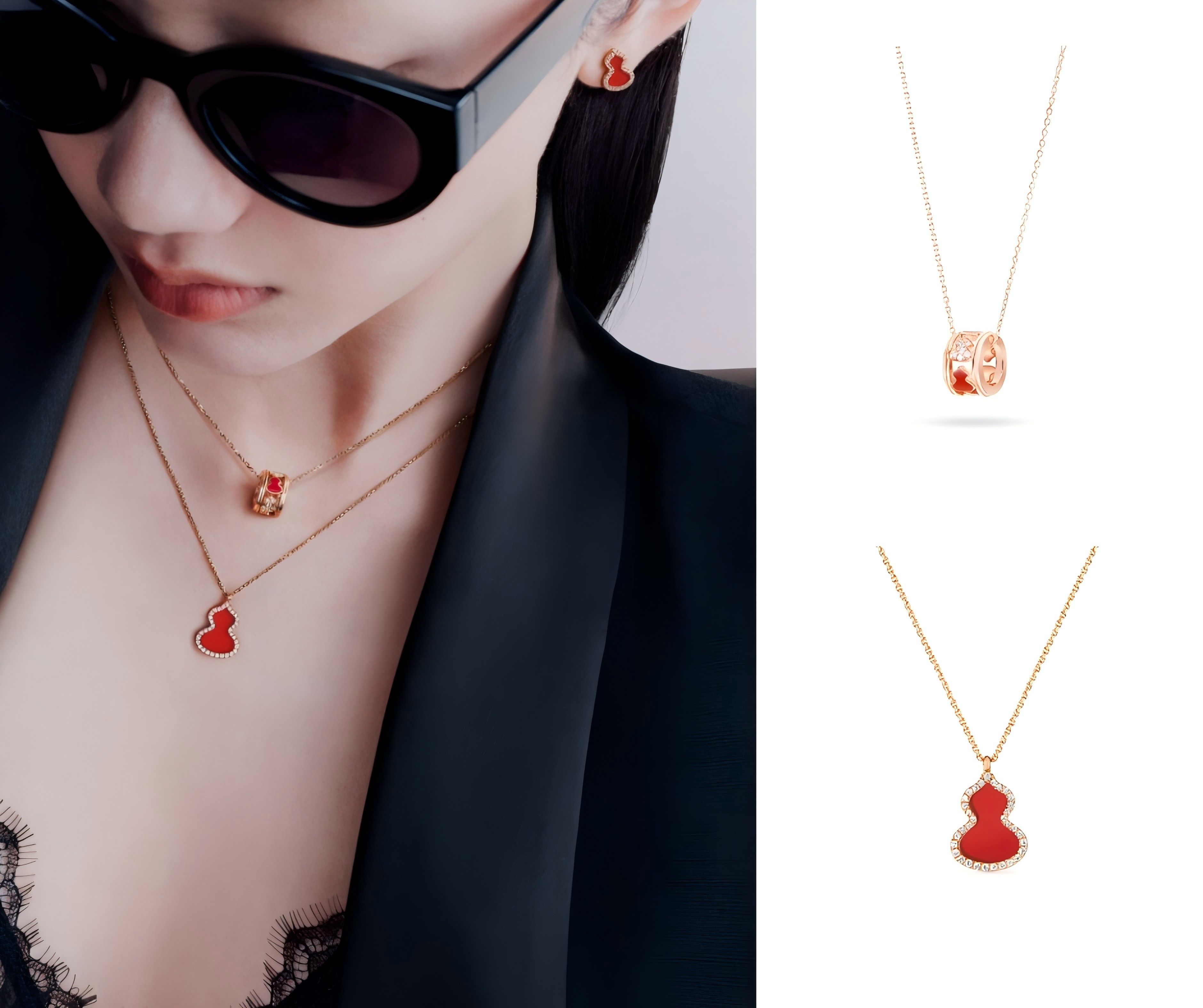Qeelin Wulu red agate jewellery